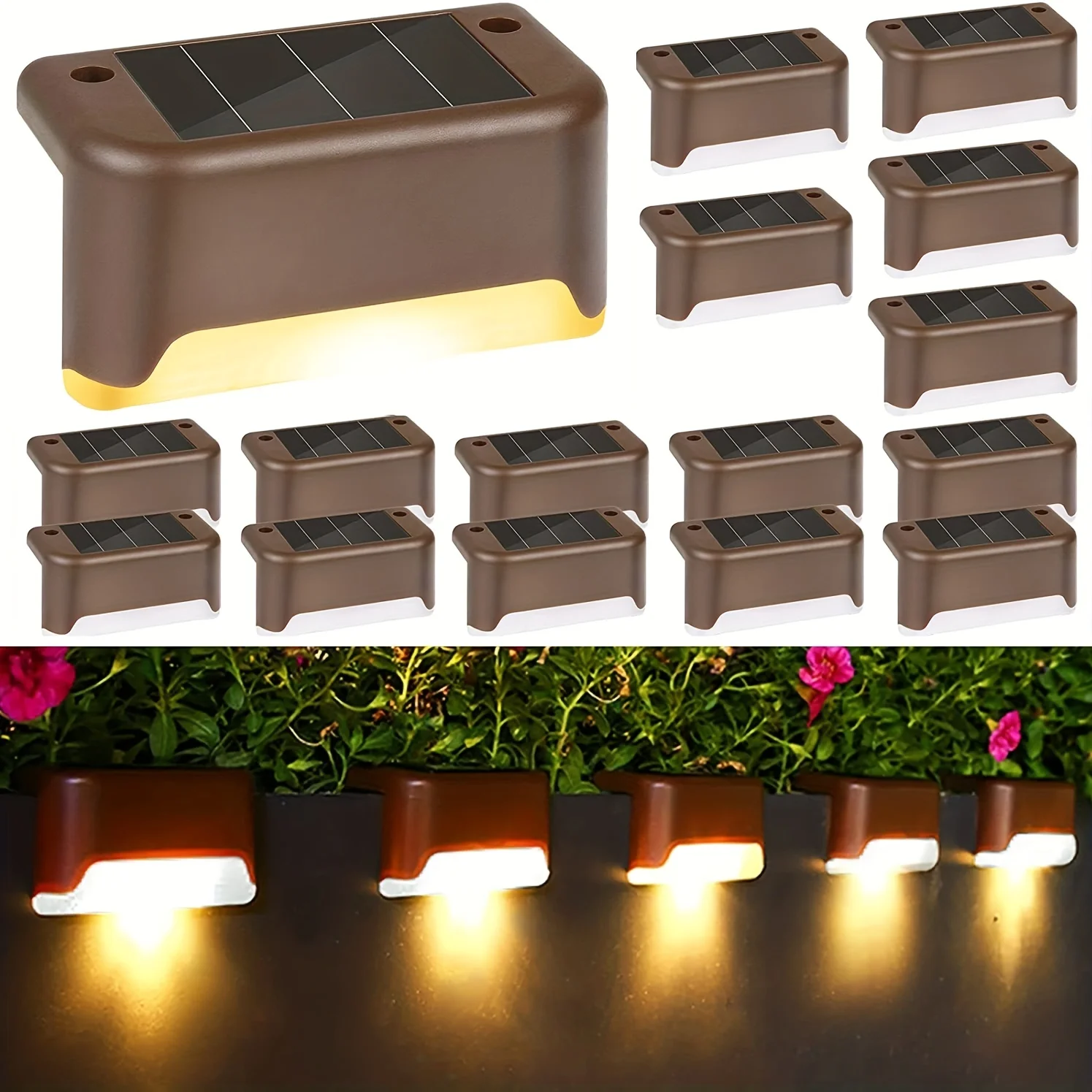 4-Pack Solar LED Stair Lights